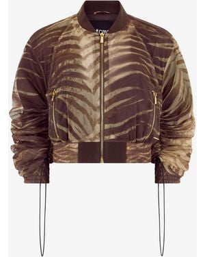 Roberto Cavalli Natural Barb Print Jacket - Brown