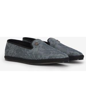 Roberto Cavalli Scarpe Slip-On Jacquard - Nero
