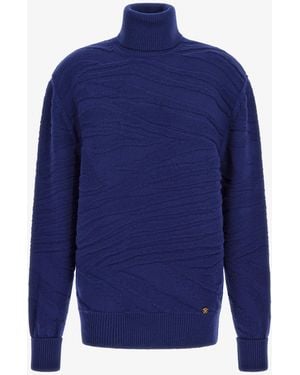Roberto Cavalli Turtleneck Jumper - Blue