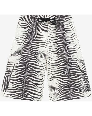 Roberto Cavalli Zebra-Print Swim Shorts - Multicolour