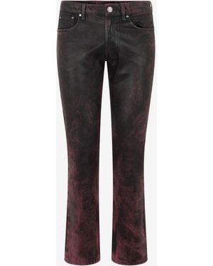 Roberto Cavalli Washed-Effect Coated Jeans - Black