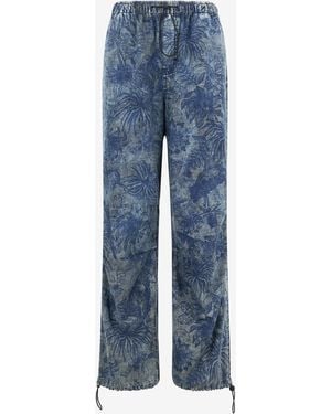 Roberto Cavalli Pantalones Deportivos Con Estampado Floral - Azul