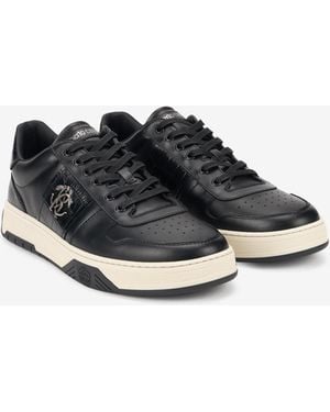 Roberto Cavalli Schwarze Sneaker Mit Rc-Monogramm
