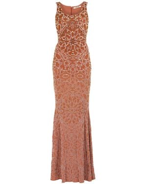 Roberto Cavalli Bead-Embellished Maxi Dress - White