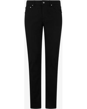Roberto Cavalli Trousers With Logo Details - Black