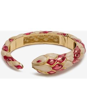 Roberto Cavalli Snake Bangle - White