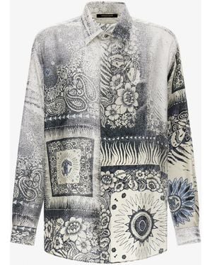 Roberto Cavalli Bandana Print Shirt - White