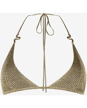 Roberto Cavalli Ribbed And Bralette With Serpents - White