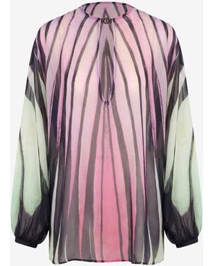 Roberto Cavalli Kaftan Con Stampa Ray Of Paradise - Rosa