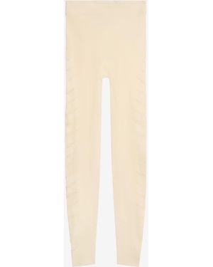 Roberto Cavalli Ivory Cut-Out Leggings - White