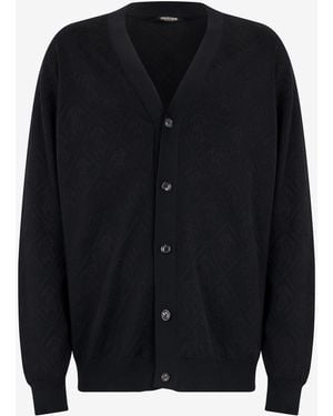 Roberto Cavalli Rc Motif Cardigan - Blue