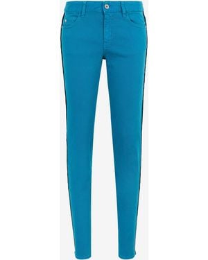 Roberto Cavalli Just Cavalli Crochet-Stripe Jeans - Blue