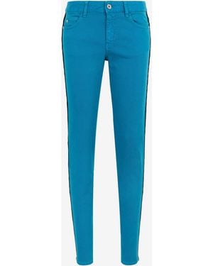 Roberto Cavalli Just Cavalli Crochet-Stripe Jeans - Blue