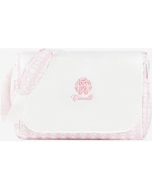 Roberto Cavalli Rc Monogram-Embroidered Changing Bag - White