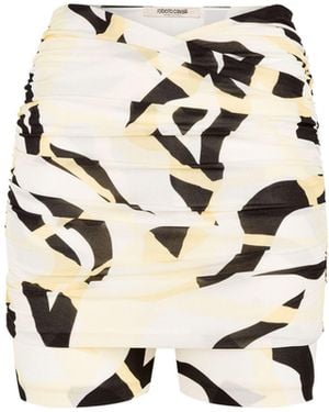 Roberto Cavalli Tiger Twiga-Print Shorts - White