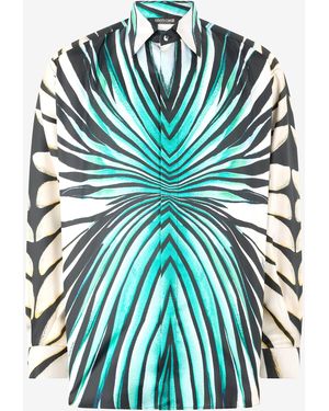 Roberto Cavalli Ray Of Sea Print Shirt - Green