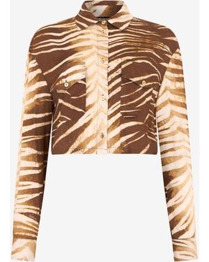 Roberto Cavalli Natural Barb Print Shirt