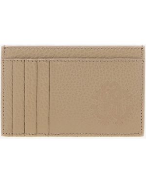 Roberto Cavalli Leather Card Holder - Natural