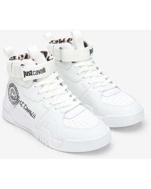 Roberto Cavalli High Top Trainers - White