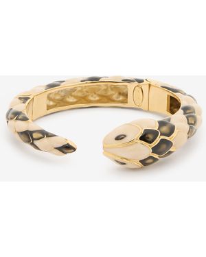 Roberto Cavalli Rigid Bracelet With Snake Design - Metallic