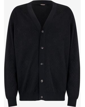 Roberto Cavalli Rc Motif Cardigan - Blue