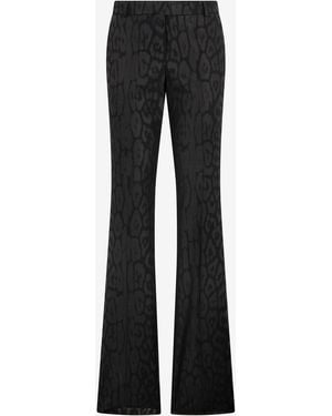 Roberto Cavalli Plain Print Pants - Black