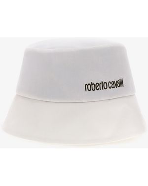 Roberto Cavalli Cappellino Con Logo - Bianco