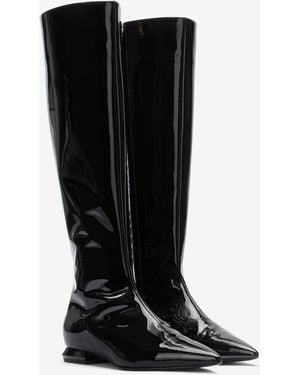 Roberto Cavalli Patent Leather Boots - Black