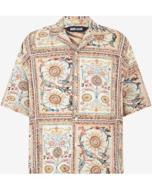 Roberto Cavalli Persian Tarot Print Shirt - Natural