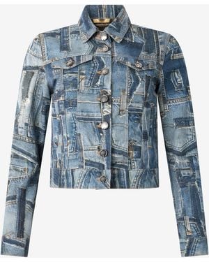 Roberto Cavalli Patchwork Capsule Collection Denim Jacket - Blue