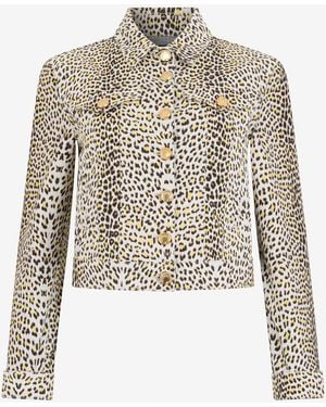 Roberto Cavalli Pop Jaguar Animal-Print Jacket - White