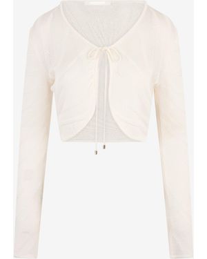 Roberto Cavalli Strickcardigan Mit Ray-Muster - Weiß