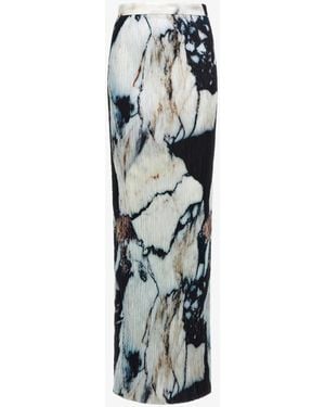 Roberto Cavalli Marble Print Skirt - White
