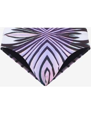 Roberto Cavalli Bikini-Hose Mit Ray Of Paradise-Print - Blau