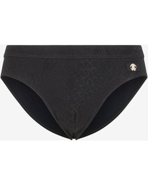 Roberto Cavalli Printed Swim Briefs - Black