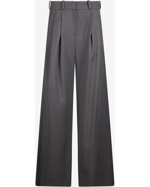 Roberto Cavalli Pleated Wide Leg Pants - Gray