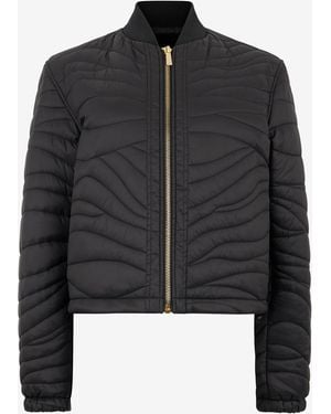 Roberto Cavalli Zip Jacket With Quilted Zebra - Black