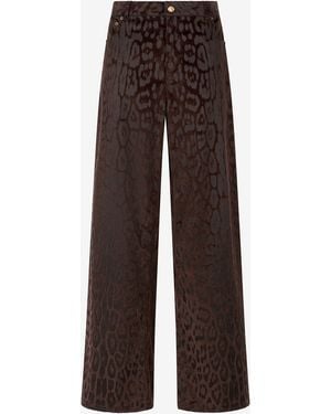 Roberto Cavalli Jaguar Skin Corduroy Trousers - Brown
