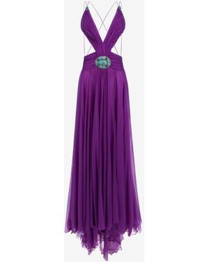 Roberto Cavalli Abito Lungo - Viola