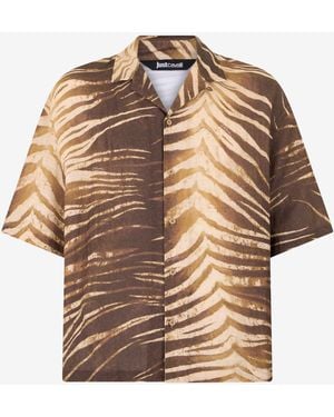 Roberto Cavalli Natural Barb Print Shirt - Multicolour