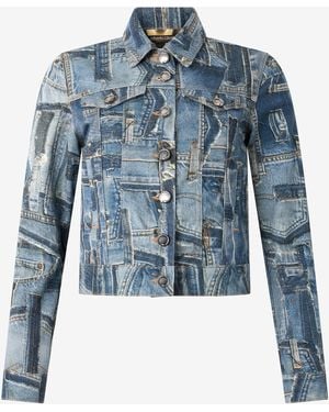 Roberto Cavalli Patchwork Capsule Collection Denim Jacket - Blue