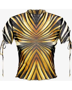 Roberto Cavalli Ray Of Print T-Shirt - Metallic