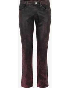 Roberto Cavalli Washed-Effect Coated Jeans - Black