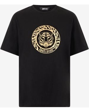 Roberto Cavalli T-Shirt With Logo - Black