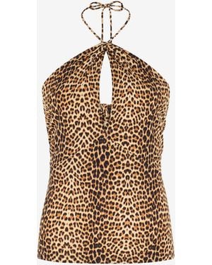Roberto Cavalli Baby Jaguar Print Top - Natural