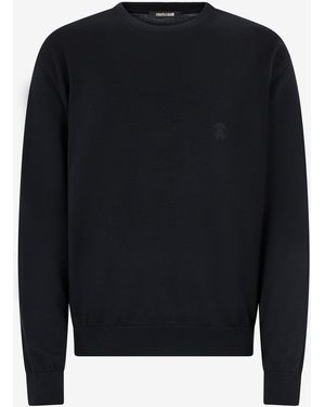 Roberto Cavalli Pull En Coton - Noir