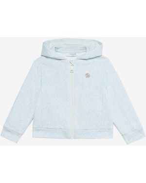 Roberto Cavalli Felpa Baby Con Stampa Floreale - Blu