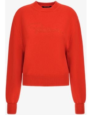 Roberto Cavalli Kurzer Strickpullover - Rot