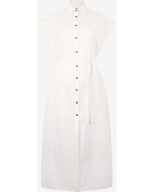 Roberto Cavalli Shirt Dress With Belt - White
