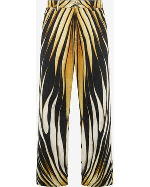 Roberto Cavalli Ray Of Print Jeans - White